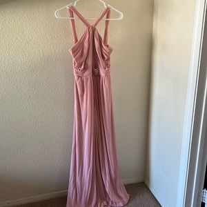 David’s bridal size 0 champagne pink dress
